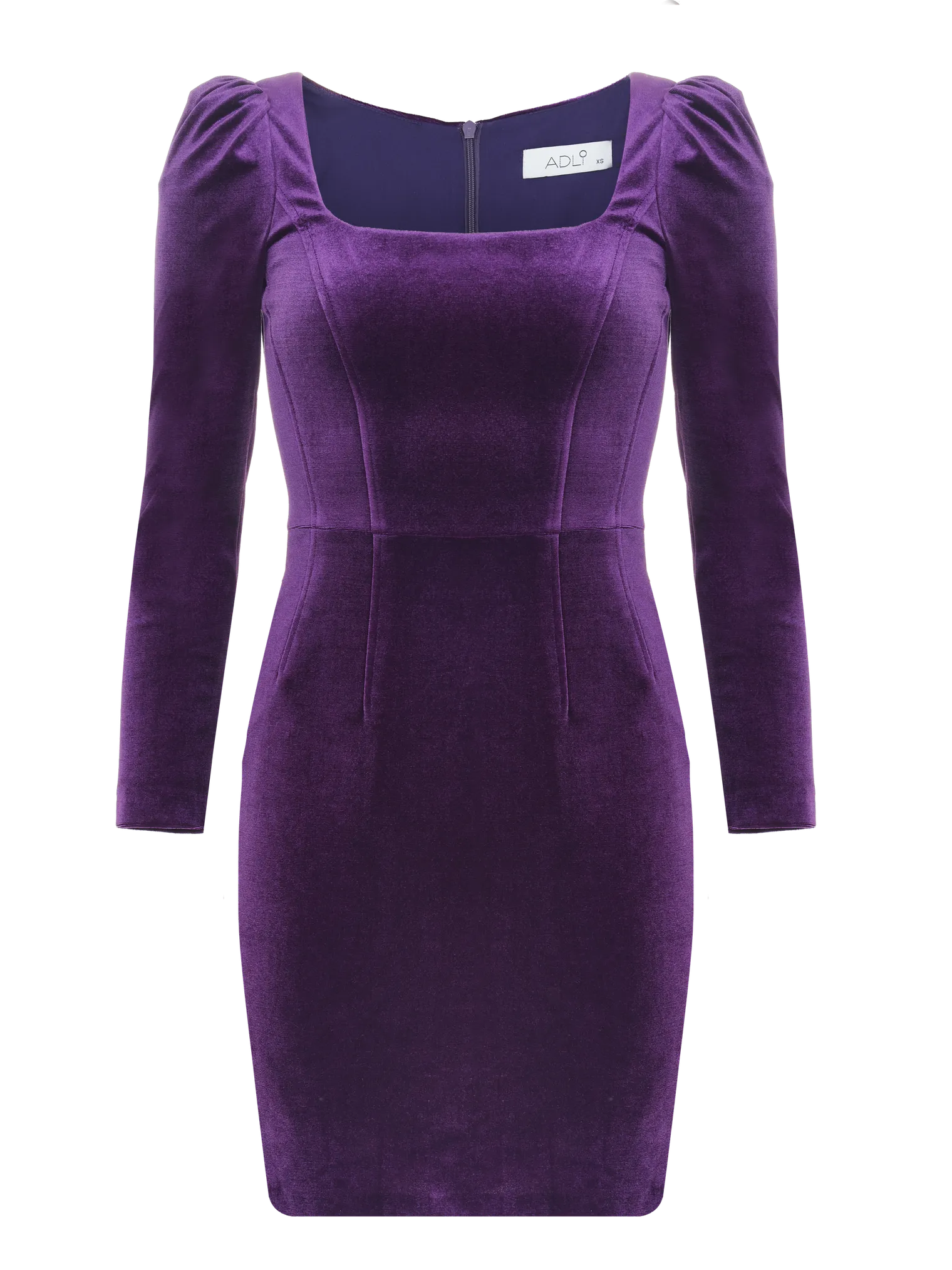 Платье мини из бархата фиолетового цвета фото 1